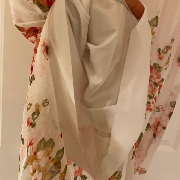 En Focus Studio Women’s sz 16 Floral Sleeveless Long Dress & attached under slip - Picture 6 of 11